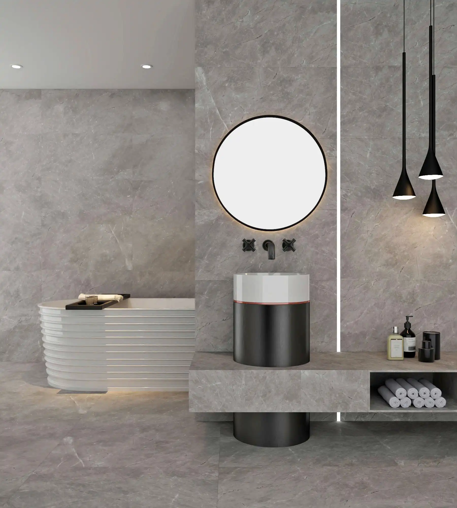 12 Bộ sưu tập gạch Davinci 11 S. Mundi Grey GD48712S Davinci Gold Gres